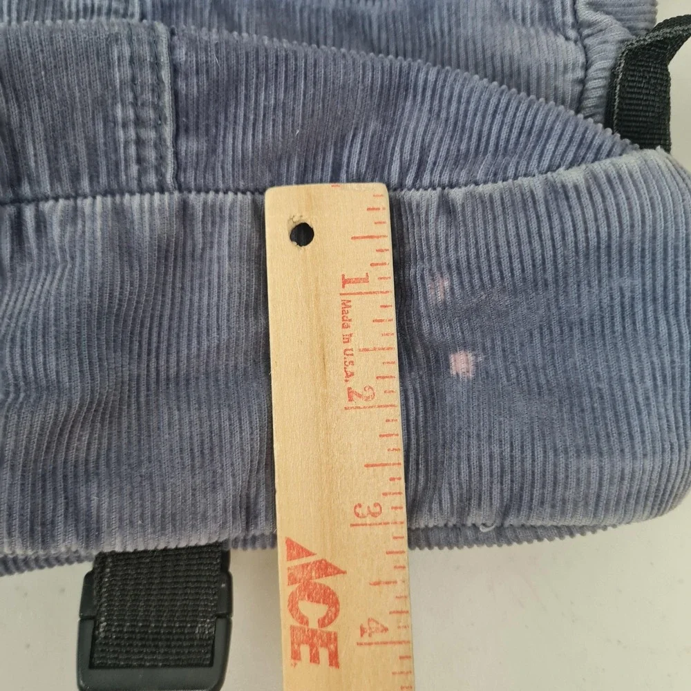 Vintage Y2K JanSport Crossbody Bag Womens Small Purple Corduroy Buckle Strap